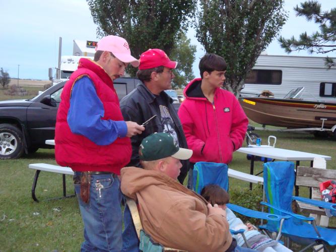 Caleb, Connor & Terry-Curtis's dad at the BBQ